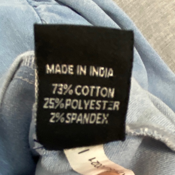 Thrill Jeans Denim Crop Top Sz Medium Button Collar Chest Cut Out - Picture 5 of 6